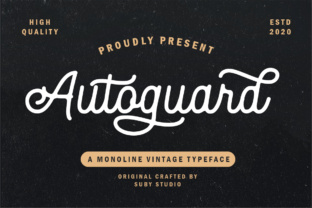 Autoguard: A Handwritten Font with Vintage Soul