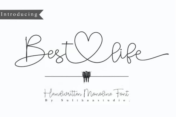 Best Life: A Cool One-Line Handwritten Font with Heart