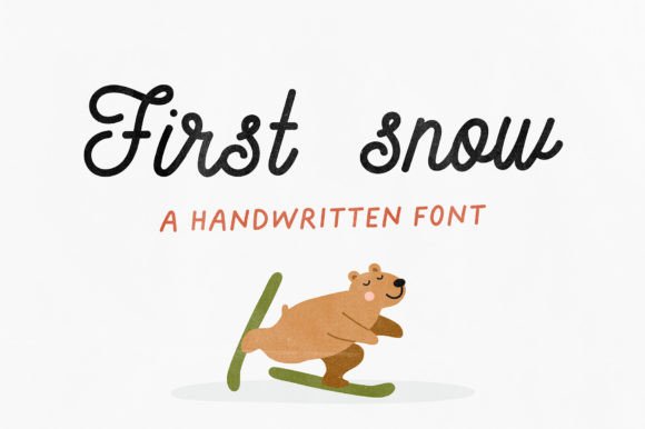 First Snow: A Handwritten Font for Friendly Designs