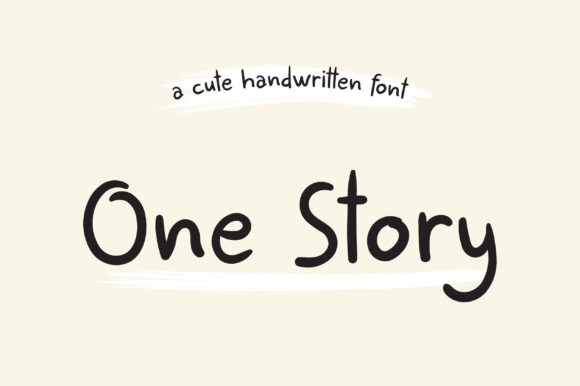 One Story: A Handwritten Font for Authentic Design
