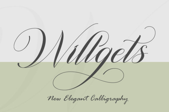 Willgets: A Handwritten Font for Elegant and Fresh Projects